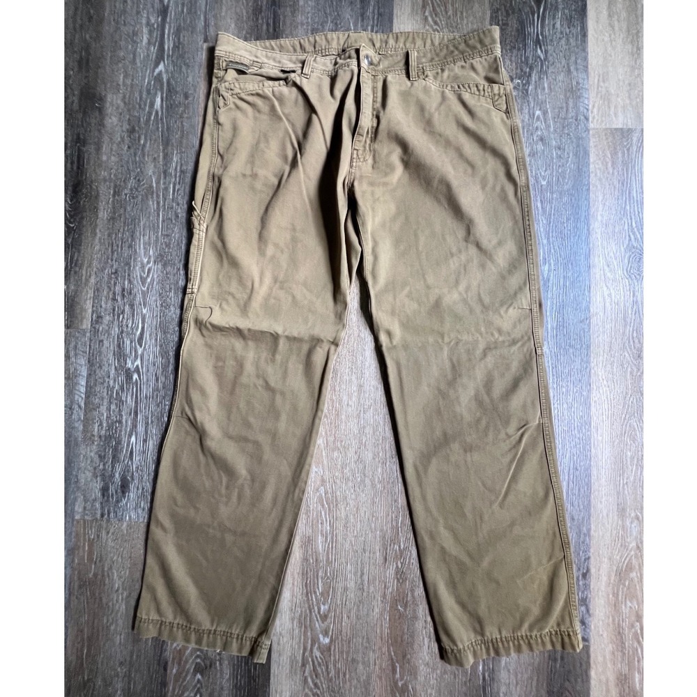 ExOfficio Utility Pants Mens 40 Brown Canvas Straight Leg Hiking Workwear